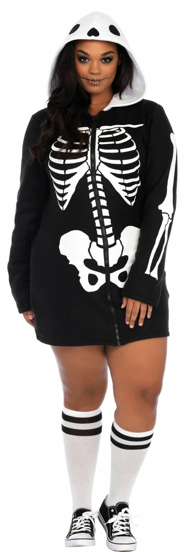 Leg Avenue Women's Plus Size Cozy Skeleton Dress Costumes 3 Leg Avenue Women's Plus Size Cozy Skeleton Dress Costumes