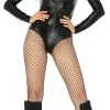 Leg Avenue Women's Wet-Look High Neck Bodysuit Costumes 1 Leg Avenue Women's Wet-Look High Neck Bodysuit Costumes