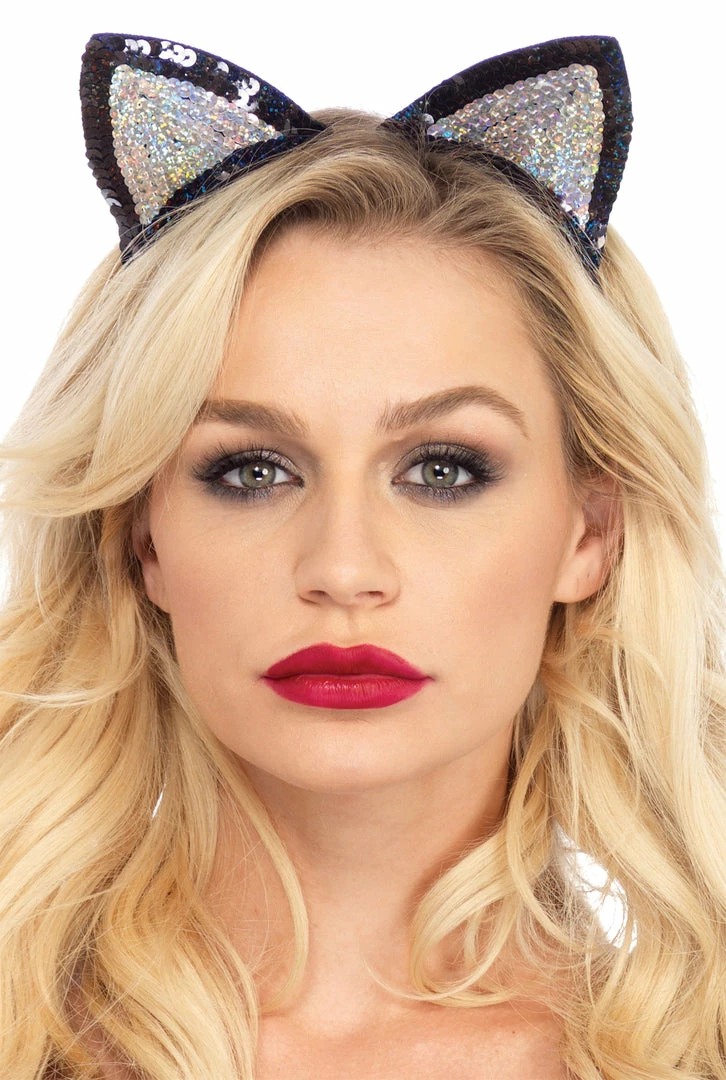 Leg Avenue Cat Ears Adult Sequin Accessories 3 Leg Avenue Cat Ears Adult Sequin Accessories