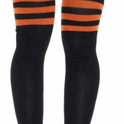 Leg Avenue Knit Athletic Striped Thigh-Highs