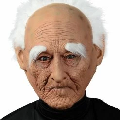 Seasonal Visions Masks Creepy Old Man Mask With White Hair