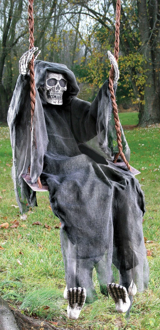 Fun World Hanging Skeleton Reaper 60 Inch Swing Decorations & Props 3 Fun World Hanging Skeleton Reaper 60 Inch Swing Decorations & Props