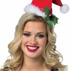 Rasta Imposta Santa Hat Headband, With Holly And Jingle Bells