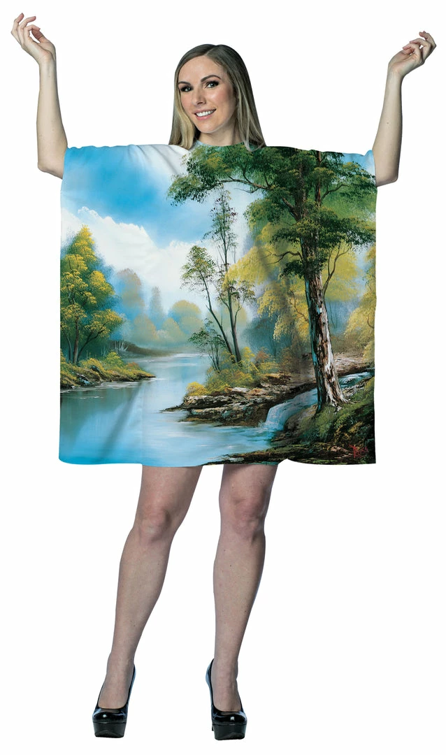 Rasta Imposta Bob Ross Painting Women's Costume 3 Rasta Imposta Bob Ross Painting Women's Costume
