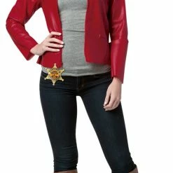 Rasta Imposta Once Upon A Time, Emma Swan Adult Women's Costume Jacket And Sheriff Badge Costumes