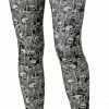 Rasta Imposta Women's Gray Leggings Skeleton Print Adult Accessories
