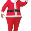 Rasta Imposta Santa Hoopster Adult Costume, Jumpsuit With Hoop, Hat, Beard