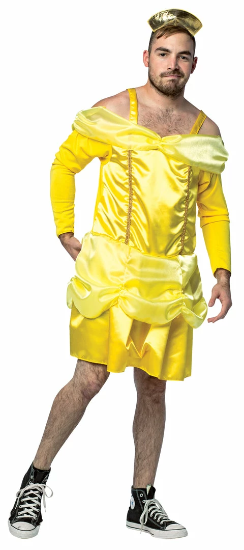 Rasta Imposta Costumes My Hairy Princess Men's Beauty Is A Beast Belle Dress Bachelor Adult Costume 3 Rasta Imposta Costumes My Hairy Princess Men's Beauty Is A Beast Belle Dress Bachelor Adult Costume