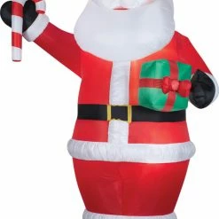 Gemmy Decorations & Props Santa With Gift And Candy Cane Giant 12ft Airblown Christmas Yard Decoration