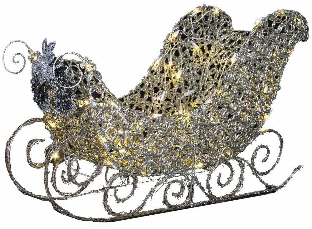 Gemmy LED Christmas Sleigh Yard Decoration 3 Gemmy LED Christmas Sleigh Yard Decoration