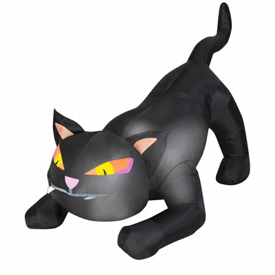 Gemmy 50" Long Airblown Outdoor Crouching Black Cat Inflatable LED Lawn Decor Decorations & Props 4 Gemmy 50" Long Airblown Outdoor Crouching Black Cat Inflatable LED Lawn Decor Decorations & Props