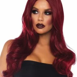 Leg Avenue Wigs & Beards Long Wavy Women's Wig Burgundy