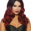 Dreamgirl Long Wavy Black-burgundy Ombre Womens Wig Wigs & Beards