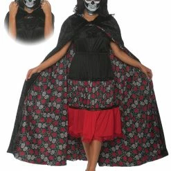 Underwraps Accessories Dia De Los Muertos Cape Day Of The Dead