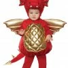 Underwraps Costumes Cute Dragon Child & Toddler Red And Gold Costume