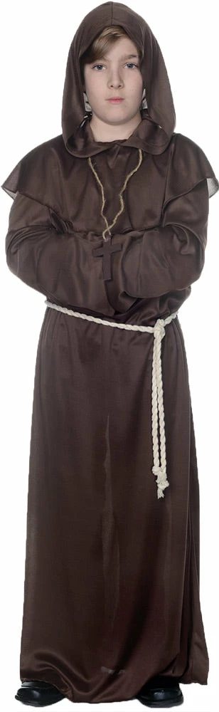 Underwraps Boy's Brown Monk Robe 3 Underwraps Boy's Brown Monk Robe