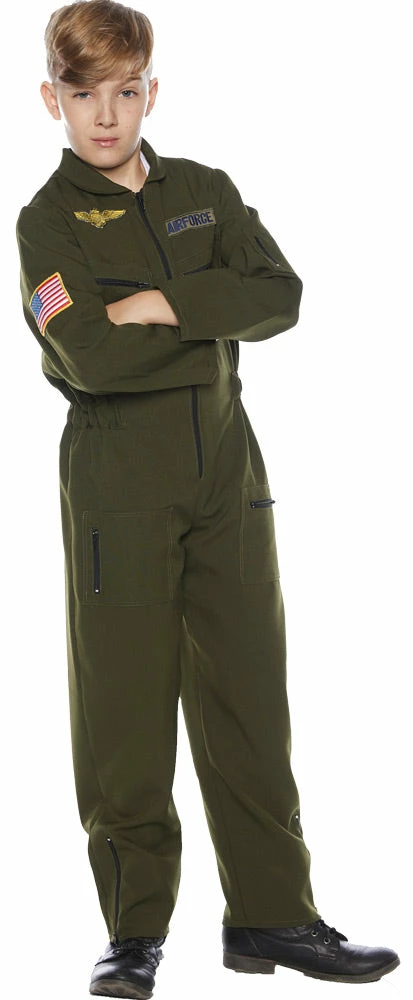 Underwraps Boy's Flight Suit Aviator Child Costume 3 Underwraps Boy's Flight Suit Aviator Child Costume