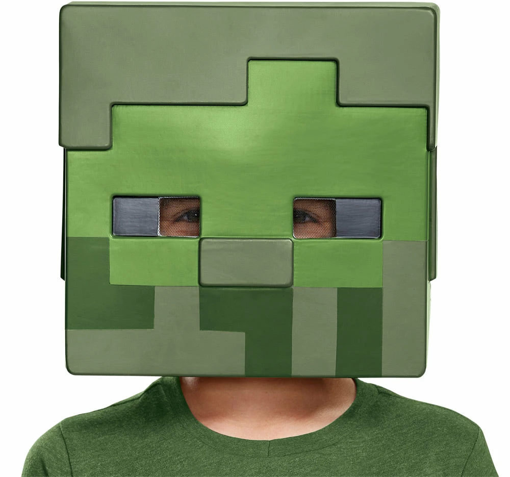 Disguise Minecraft Zombie Half Mask Child Video Game Costumes 3 Disguise Minecraft Zombie Half Mask Child Video Game Costumes