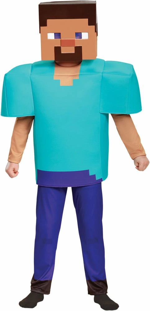 Disguise Minecraft, Steve Deluxe Child Costume And Mask Costumes 3 Disguise Minecraft, Steve Deluxe Child Costume And Mask Costumes