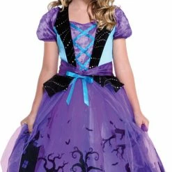Living Fiction Cauldron Cutie Purple Witch Girls Costume