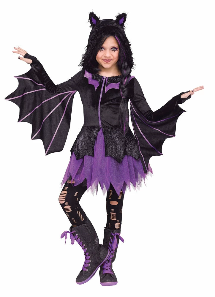 Fun World Night Flyer Child Purple Bat Costume Costumes 3 Fun World Night Flyer Child Purple Bat Costume Costumes