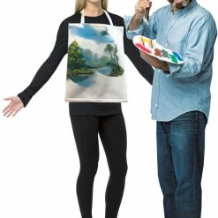 Rasta Imposta Bob Ross With Painting Kit Couple Costume