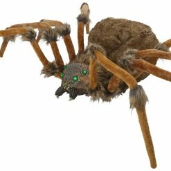 Seasonal Visions Spider Brown Hairy Scary Light Up 53 Inches Decorations & Props
