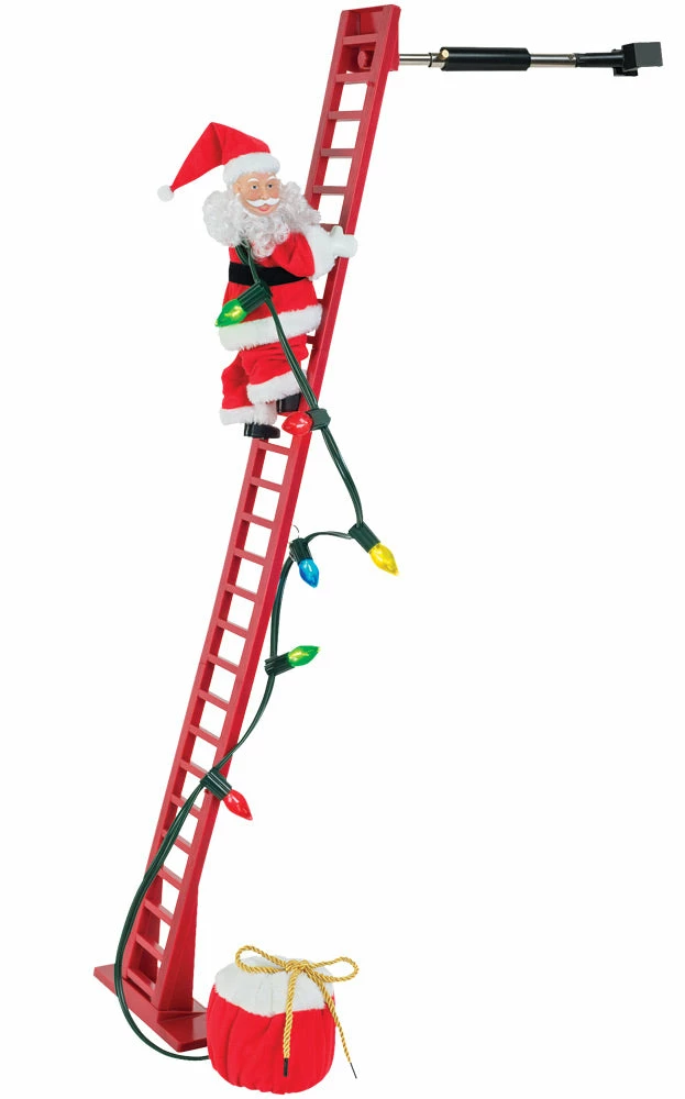 Mr. Christmas Decorations & Props Climbing Santa Animated 3 Mr. Christmas Decorations & Props Climbing Santa Animated