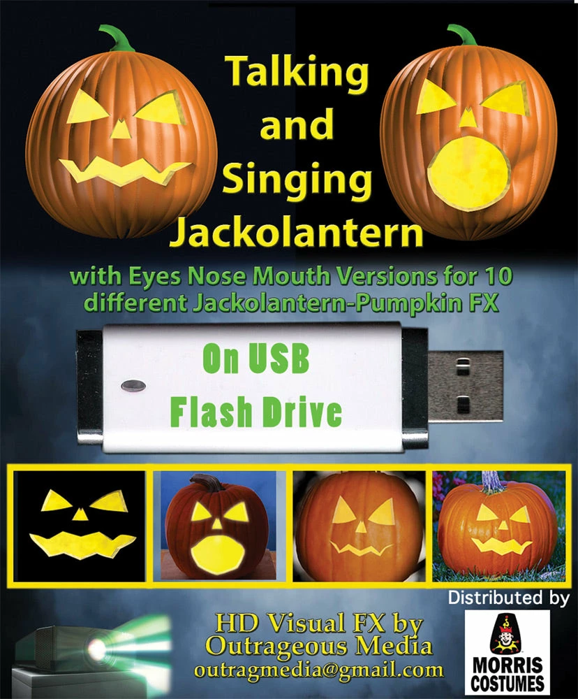 Outrageous Media Decorations & Props Jack O Lantern Talk Digt Decor 3 Outrageous Media Decorations & Props Jack O Lantern Talk Digt Decor