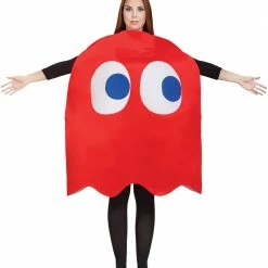 Funizone Costumes Pac Man Blinky Ghost Adult Costume