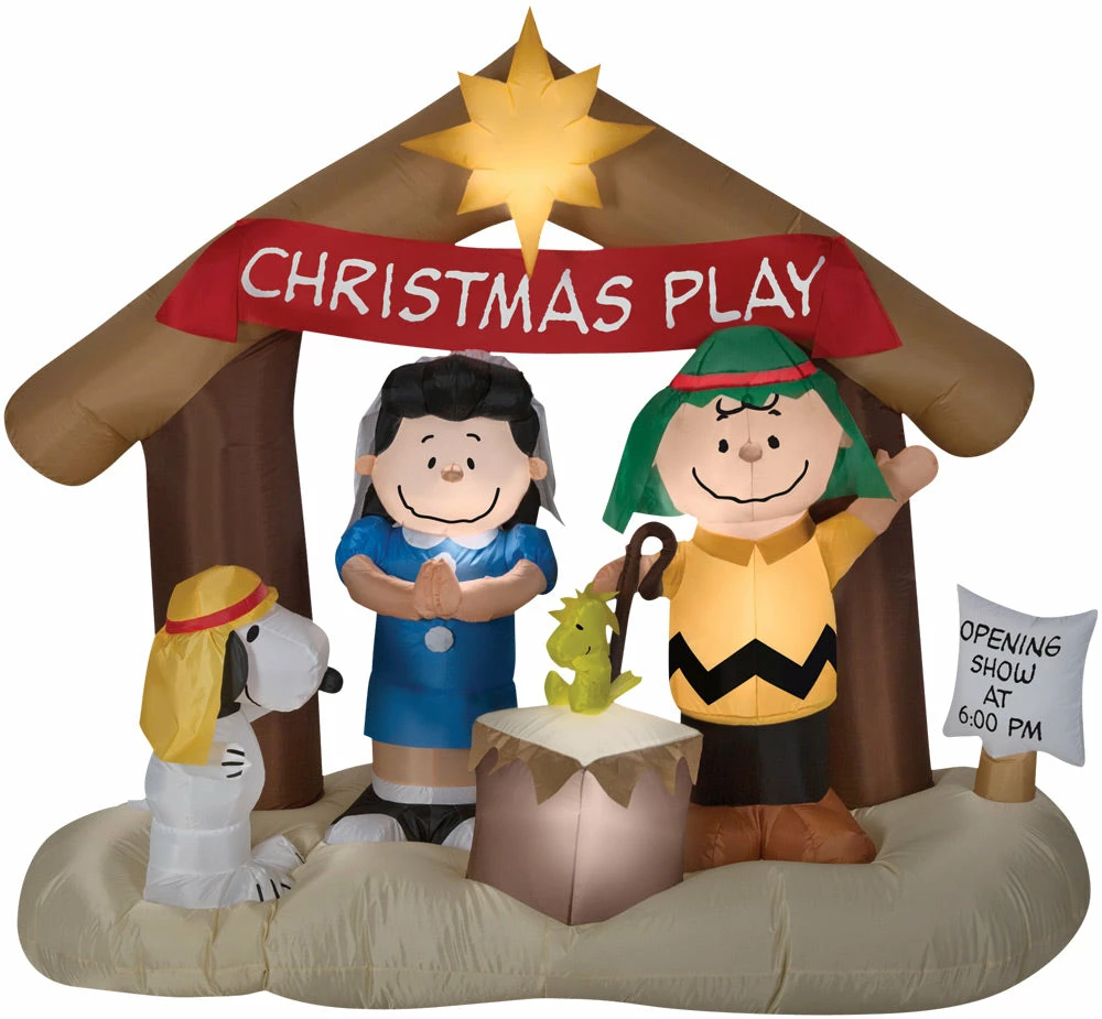 Gemmy Snoopy Peanuts Nativity Scene 5.5ft Airblown Christmas Yard Decor Decorations & Props 4 Gemmy Snoopy Peanuts Nativity Scene 5.5ft Airblown Christmas Yard Decor Decorations & Props