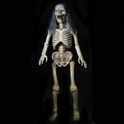 Distortions Decorations & Props Hairy Scary Skeleton Halloween Prop 5 Feet Bendable Life Size