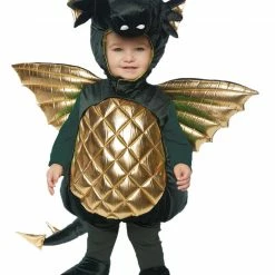 Underwraps Dragon Green & Gold Toddler And Child Costume