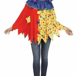 Fun World Costumes Multicolor Clown Poncho Adult