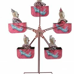 Seasonal Visions Ferris Wheel Animated Creepy Clowns Prop