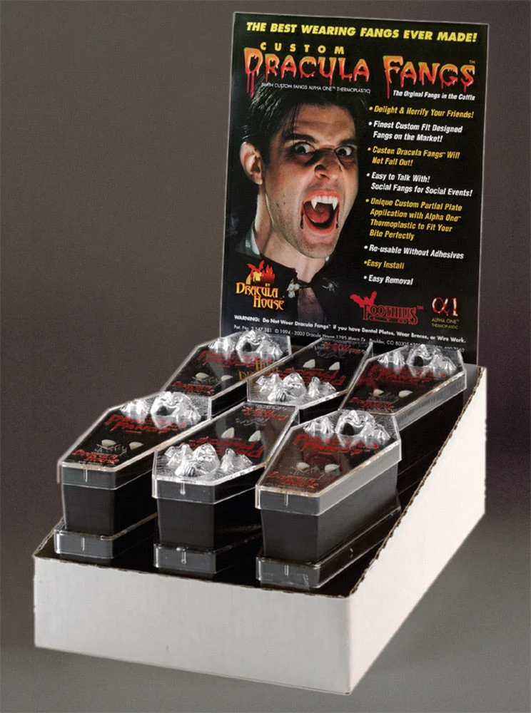 Foothills Creations Dracula Fangs Display - 12 Pairs 3 Foothills Creations Dracula Fangs Display - 12 Pairs