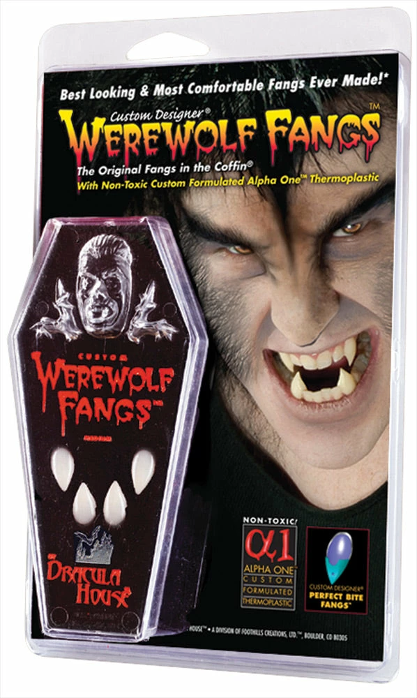 Foothills Creations Makeup & SFX Werewolf Fangs - Clam Shell 3 Foothills Creations Makeup & SFX Werewolf Fangs - Clam Shell
