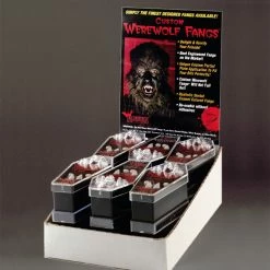 Foothills Creations Makeup & SFX Werewolf Fangs Display - 12 Pairs