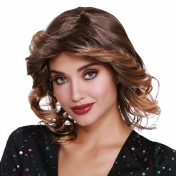 Dreamgirl Wigs & Beards Disco Medium Brown Dark Brown Women's Wig