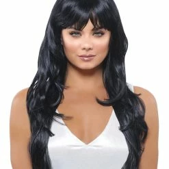 Dreamgirl Wigs & Beards Women's Long Wavy Classy Wig With Fringe