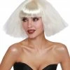 Dreamgirl Wig Crimped Wedge Bob Platinum Blonde