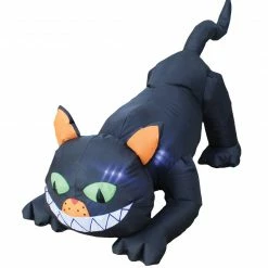 Gemmy Black Cat 6.5 Ft Long Airblown Holiday Lawn Decoration