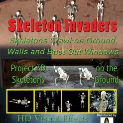 Morris Costumes Decorations & Props Skeleton Invaders Digital Decor Projection
