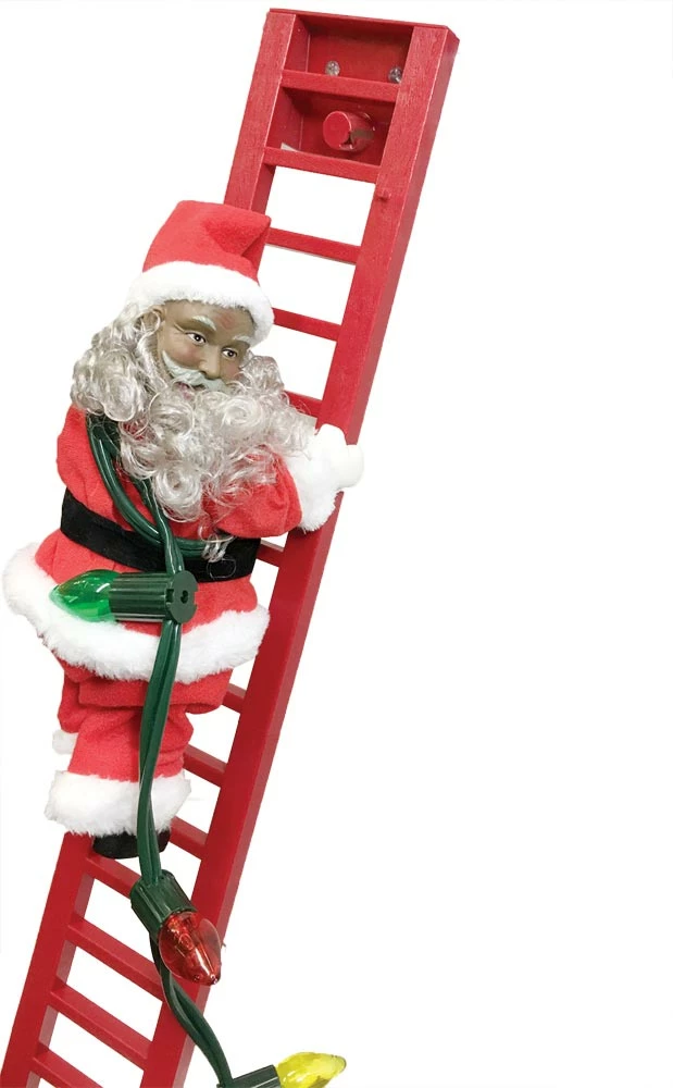Mr. Christmas Decorations & Props Climbing African Amer Santa 3 Mr. Christmas Decorations & Props Climbing African Amer Santa