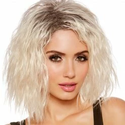 Dreamgirl Loose Beach Wave Bob Dark Roots Wig