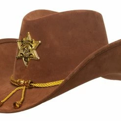 Underwraps Brown Sheriff Hat Adult