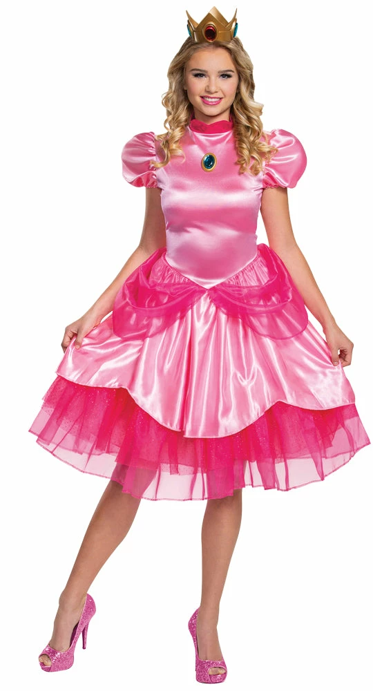 Disguise Super Mario Women's Princess Peach Deluxe Costume 3 Disguise Super Mario Women's Princess Peach Deluxe Costume