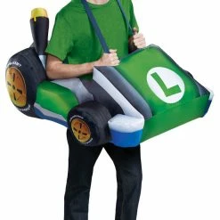 Disguise Costumes Super Mario Luigi Kart Inflatable Adult Costume
