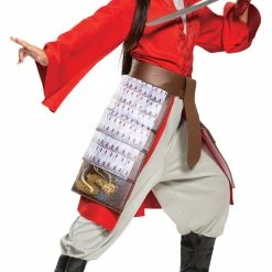 Disguise Costumes Mulan Movie Hero Red Dress Deluxe Child Costume
