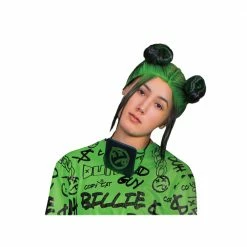 Disguise Billie Eilish Double Bun Wig Adult Green TV & Movie Costumes